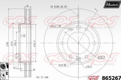 Maxtech 865267.6060 - Kočioni disk www.molydon.hr