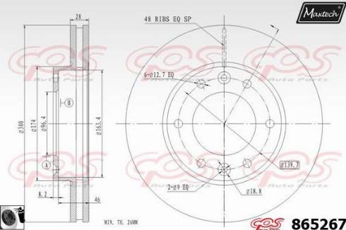 Maxtech 865267.0060 - Kočioni disk www.molydon.hr