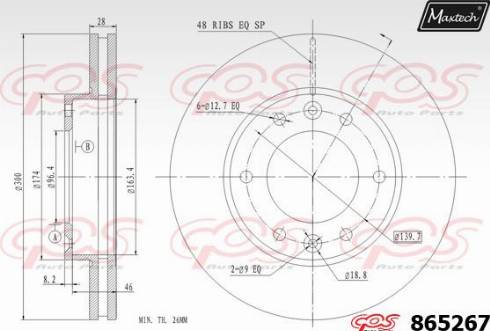 Maxtech 865267.0000 - Kočioni disk www.molydon.hr