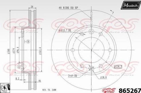 Maxtech 865267.0080 - Kočioni disk www.molydon.hr