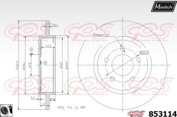 Maxtech 865267 - Kočioni disk www.molydon.hr