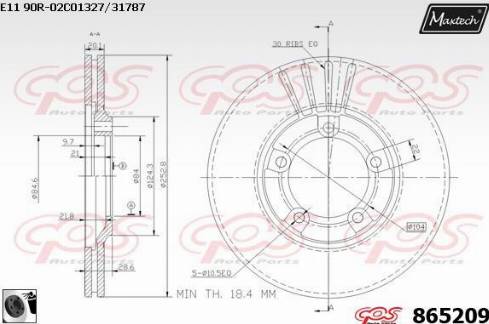 Maxtech 865209.0060 - Kočioni disk www.molydon.hr