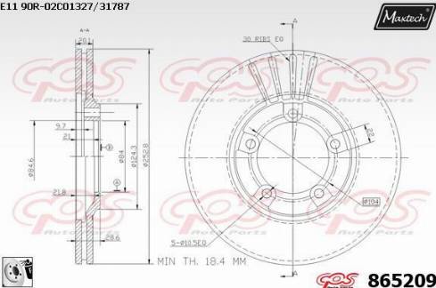 Maxtech 865209.0080 - Kočioni disk www.molydon.hr