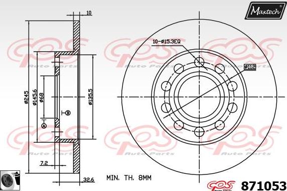 Maxtech 865204 - Kočioni disk www.molydon.hr