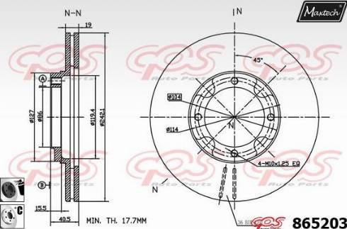 Maxtech 865203.6060 - Kočioni disk www.molydon.hr