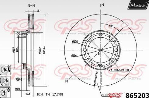 Maxtech 865203.6880 - Kočioni disk www.molydon.hr