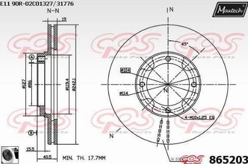 Maxtech 865203.0060 - Kočioni disk www.molydon.hr