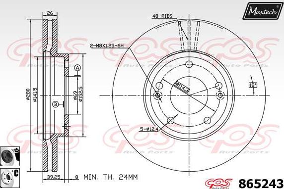 Maxtech 865203 - Kočioni disk www.molydon.hr