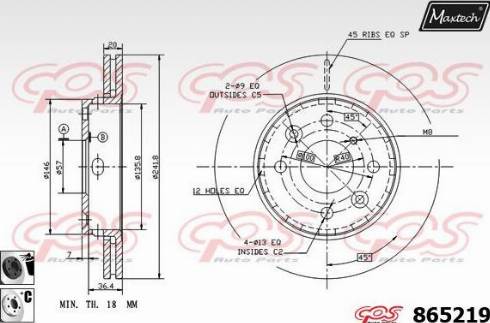 Maxtech 865219.6060 - Kočioni disk www.molydon.hr