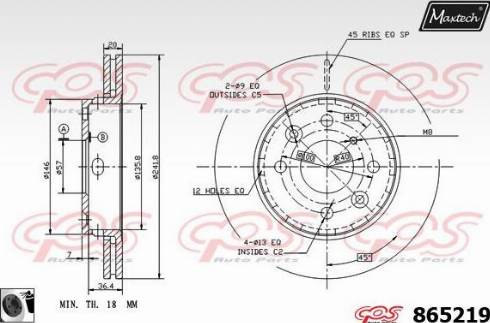 Maxtech 865219.0060 - Kočioni disk www.molydon.hr