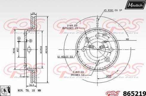 Maxtech 865219.0080 - Kočioni disk www.molydon.hr