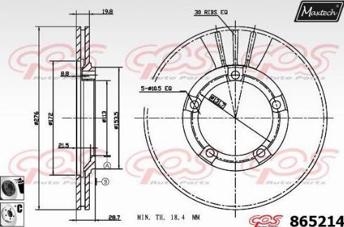 Maxtech 865214.6060 - Kočioni disk www.molydon.hr