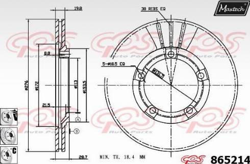 Maxtech 865214.6880 - Kočioni disk www.molydon.hr