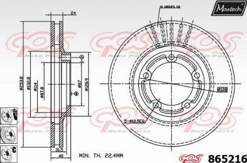 Maxtech 865216.6880 - Kočioni disk www.molydon.hr