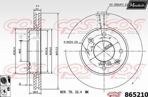 Maxtech 865210.6060 - Kočioni disk www.molydon.hr