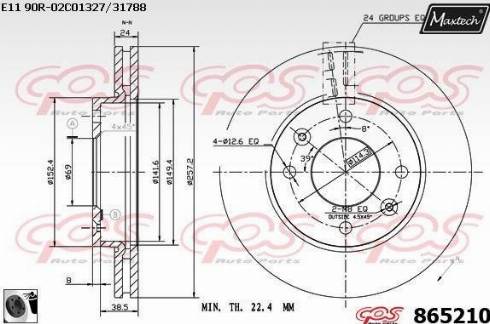 Maxtech 865210.0060 - Kočioni disk www.molydon.hr