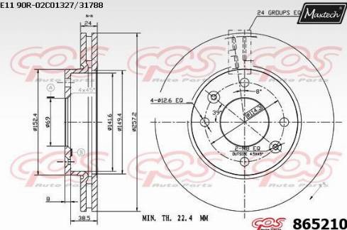 Maxtech 865210.0000 - Kočioni disk www.molydon.hr