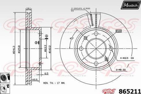 Maxtech 865211.6060 - Kočioni disk www.molydon.hr