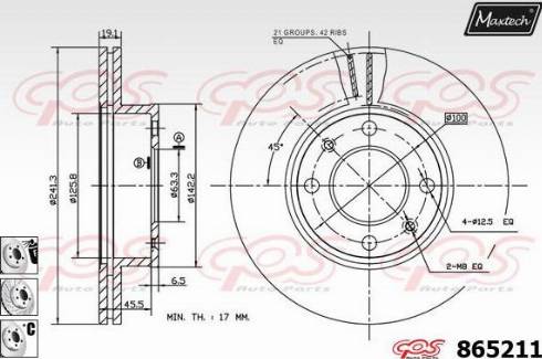 Maxtech 865211.6880 - Kočioni disk www.molydon.hr