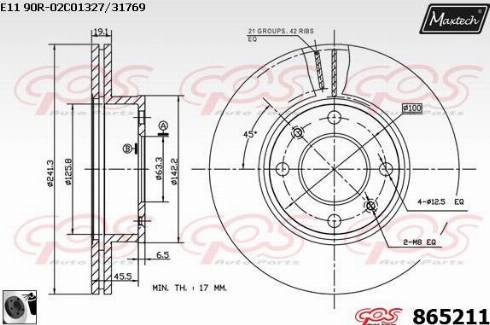 Maxtech 865211.0060 - Kočioni disk www.molydon.hr