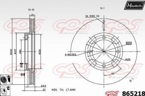 Maxtech 865218.6060 - Kočioni disk www.molydon.hr