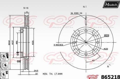 Maxtech 865218.6980 - Kočioni disk www.molydon.hr