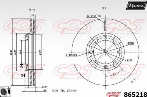 Maxtech 865218.0060 - Kočioni disk www.molydon.hr