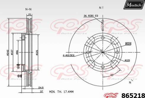 Maxtech 865218.0000 - Kočioni disk www.molydon.hr