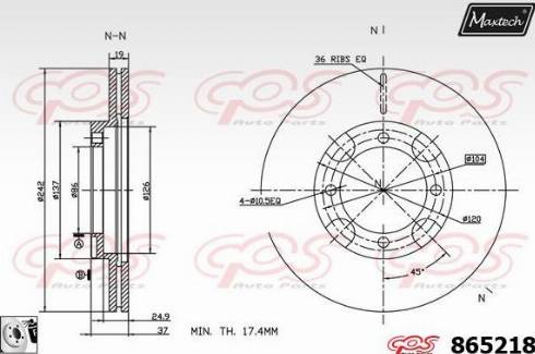 Maxtech 865218.0080 - Kočioni disk www.molydon.hr