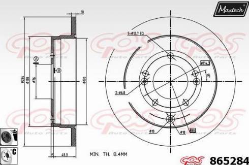 Maxtech 865284.6060 - Kočioni disk www.molydon.hr