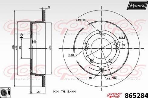 Maxtech 865284.0060 - Kočioni disk www.molydon.hr