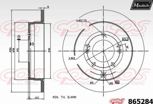 Maxtech 865284.0000 - Kočioni disk www.molydon.hr