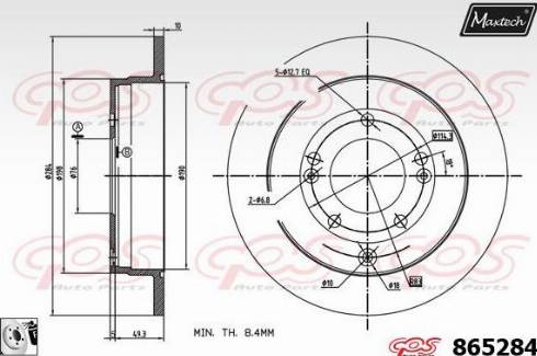 Maxtech 865284.0080 - Kočioni disk www.molydon.hr