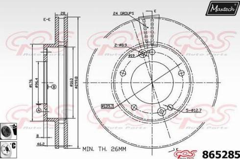 Maxtech 865285.6060 - Kočioni disk www.molydon.hr