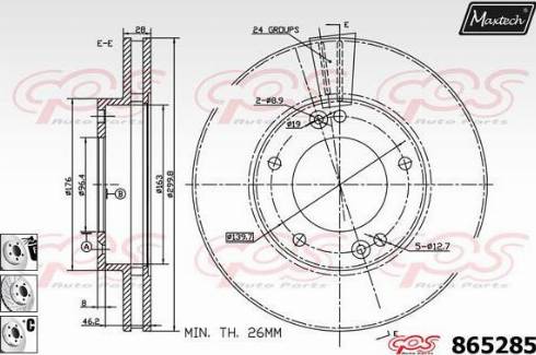 Maxtech 865285.6880 - Kočioni disk www.molydon.hr