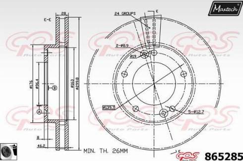 Maxtech 865285.0060 - Kočioni disk www.molydon.hr