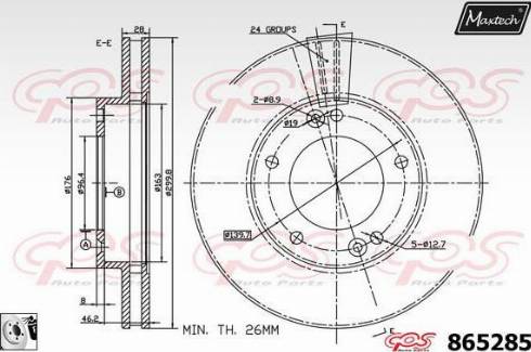 Maxtech 865285.0080 - Kočioni disk www.molydon.hr