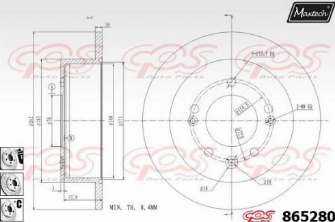 Maxtech 865280.6880 - Kočioni disk www.molydon.hr