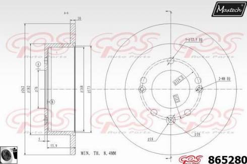 Maxtech 865280.0060 - Kočioni disk www.molydon.hr