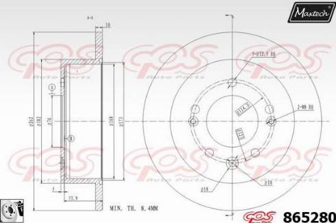 Maxtech 865280.0080 - Kočioni disk www.molydon.hr