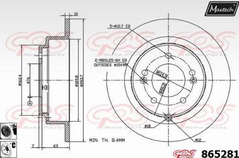 Maxtech 865281.6060 - Kočioni disk www.molydon.hr