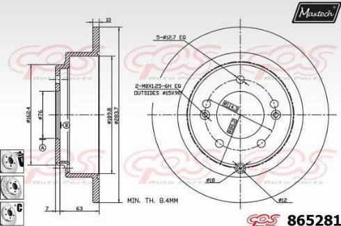 Maxtech 865281.6880 - Kočioni disk www.molydon.hr