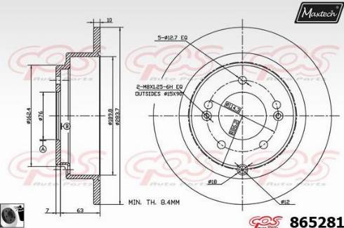 Maxtech 865281.0060 - Kočioni disk www.molydon.hr