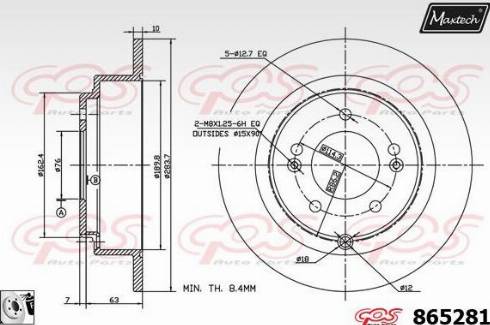 Maxtech 865281.0080 - Kočioni disk www.molydon.hr