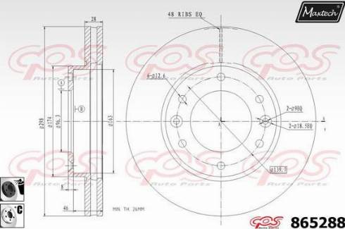 Maxtech 865288.6060 - Kočioni disk www.molydon.hr