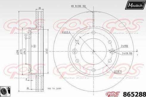 Maxtech 865288.0060 - Kočioni disk www.molydon.hr