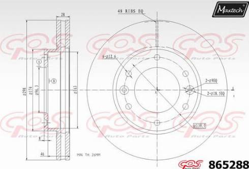 Maxtech 865288.0000 - Kočioni disk www.molydon.hr