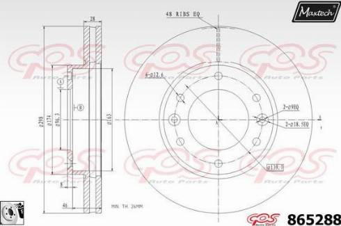 Maxtech 865288.0080 - Kočioni disk www.molydon.hr