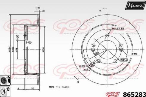 Maxtech 865283.6060 - Kočioni disk www.molydon.hr