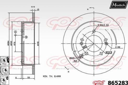 Maxtech 865283.6880 - Kočioni disk www.molydon.hr